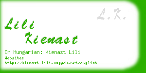 lili kienast business card